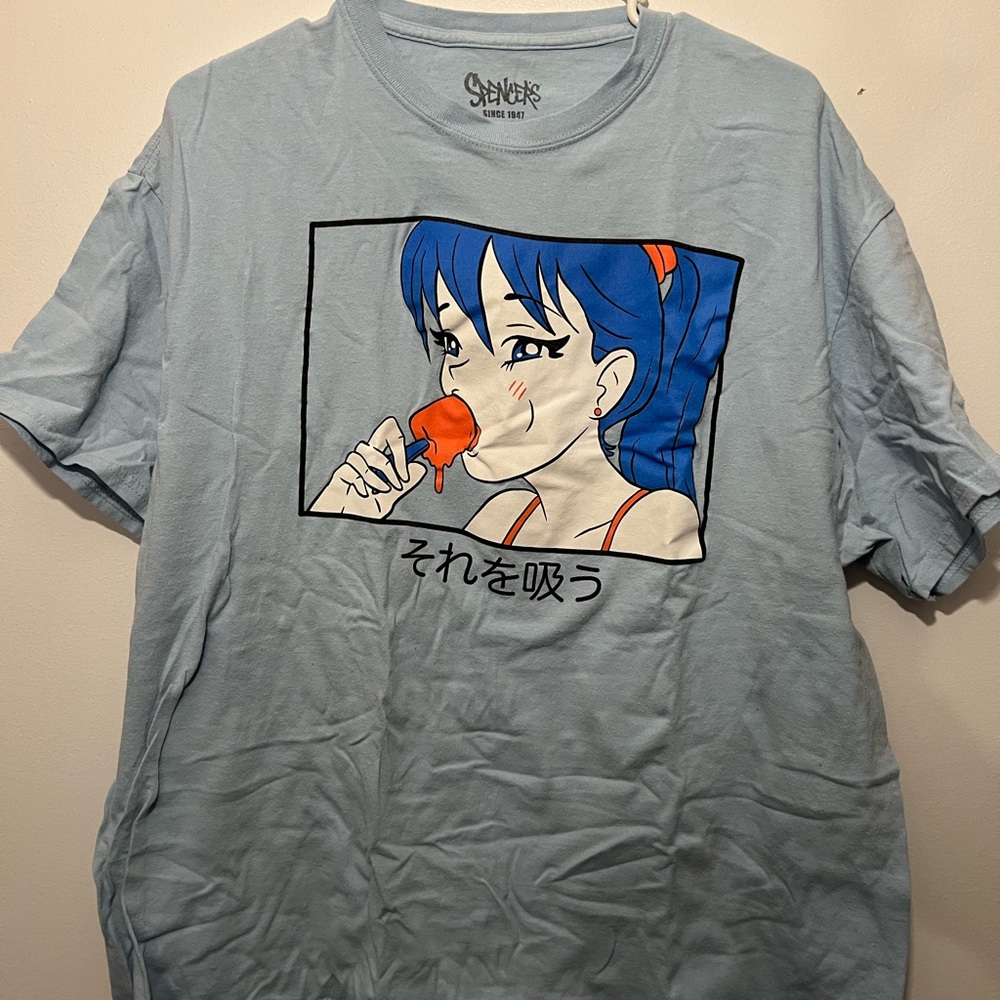Spencer's Light Blue Anime Tee
